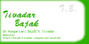 tivadar bajak business card